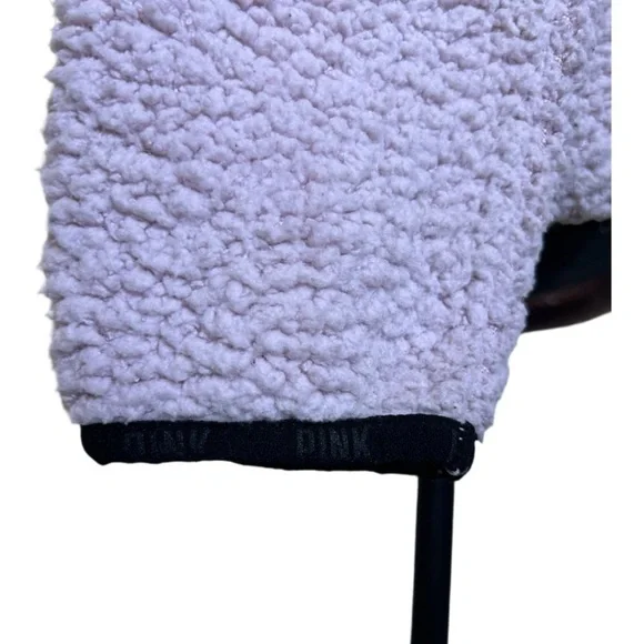 PINK Victorias Secret Woman’s Small Pink Sherpa Pullover Hoodie - Picture 9 of 12